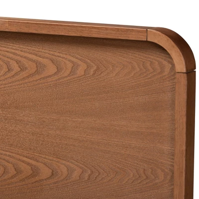 4 Drawer Vita Modern Transitional Wood Platform Storage Bed Walnut/Brown - Baxton Studio - Image 5