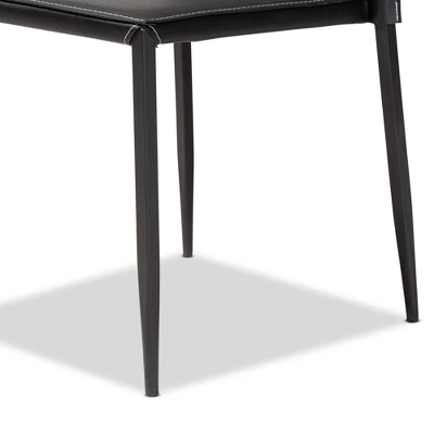 Set Of 4 Pascha Modern And Contemporary Faux Leather Upholstered Dining Chairs - Baxton Studio