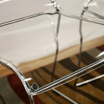 Lino Transparent Acrylic Dining Chair - Clear (Set Of 2) - Baxton Studio - Image 4