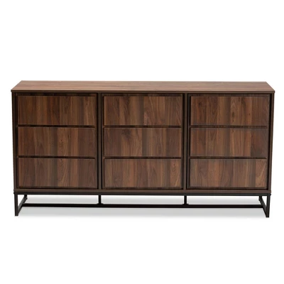 Neil Wood And Metal Dining Room Buffet Brown/Black - Baxton Studio - Image 2