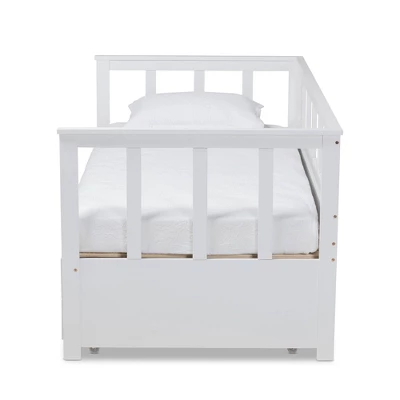 Twin To King Kendra Expandable Daybed With Storage Drawers White - Baxton Studio - Image 4