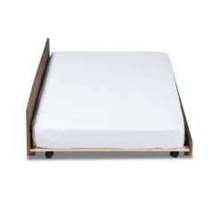 Twin Toveli Trundle Bed Ash Walnut - Baxton Studio