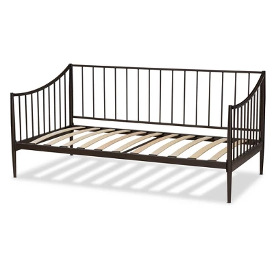 Full Rupert Vintage Industrial Metal Daybed Black - Baxton Studio - Image 2