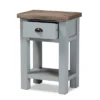 Hastin Two-Tone Wood 1 Drawer Nightstand Brown/Gray - Baxton Studio