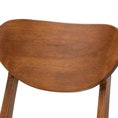 2pc Damara Fabric Upholstered And Wood Dining Chair Set - Baxton Studio - Image 3