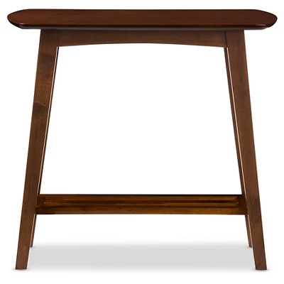 Sacramento Mid-century Modern Scandinavian Style Console Table - Dark Walnut - Baxton Studio