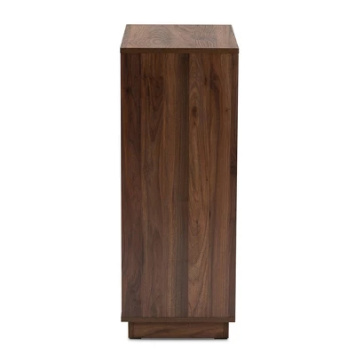 Mette Walnut Finished Wood Shoe Cabinet White - Baxton Studio - Image 6