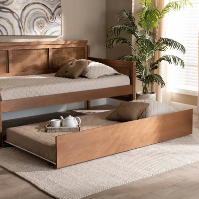 Twin Toveli Trundle Bed Ash Walnut - Baxton Studio - Image 3