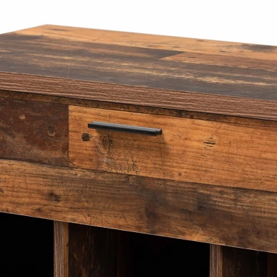 Ranger Two-Tone And Wood 1 Drawer Sideboard Buffet Rustic Brown/Gray - Baxton Studio - Image 9