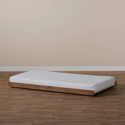 Twin Veles Trundle Bed Ash Walnut - Baxton Studio - Image 4