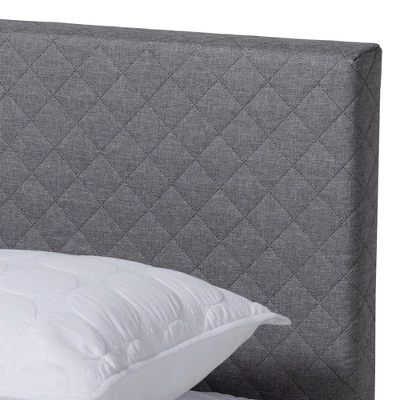 King Aneta Platform Bed Gray - Baxton Studio - Image 3