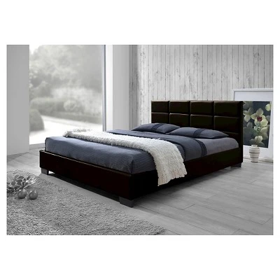 Vivaldi Modern And Contemporary Faux Leather Padded Platform Base Bed Frame - Baxton Studio - Image 3