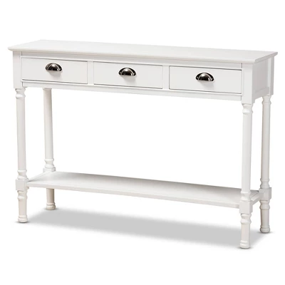 Garvey Wood 3 Drawer Entryway Console Table - Baxton Studio - Image 10