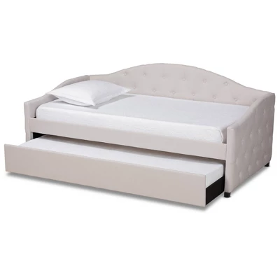 Becker Transitional Daybed With Trundle - Baxton Studio