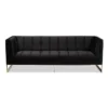 Ambra Velvet Upholstered And Button Tufted Sofa Black/Gold - Baxton Studio