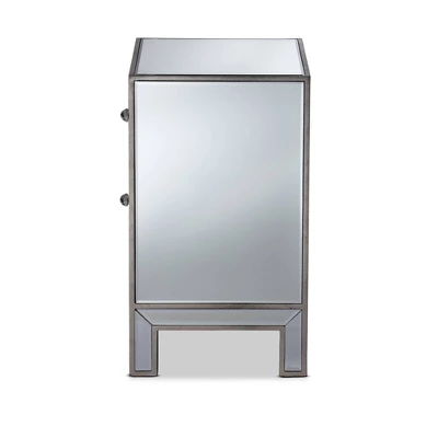 Fadri 2 Drawers Mirrored Nightstand - Baxton Studio - Image 3