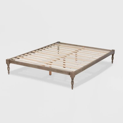 Iseline Wood Platform Bed Frame - Baxton Studio - Image 2