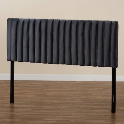 Emile Velvet Fabric Upholstered And Wood Headboard - Baxton Studio - Image 7