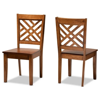 Caron Wood Dining Chair Set - Baxton Studio - Image 7