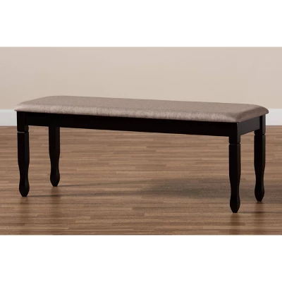 Corey Fabric Upholstered And Wood Dining Bench - Baxton Studio - Image 5