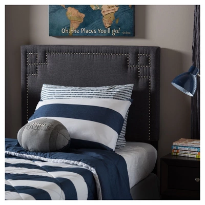 Geneva Modern And Contemporary Fabric Upholstered Headboard - Twin - Baxton Studio - Image 3