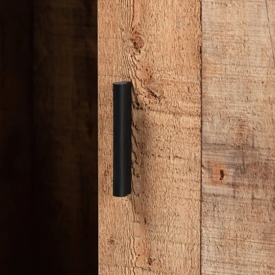 Mathis Wood And Wine Cabinet Brown/Gold - Baxton Studio - Image 5