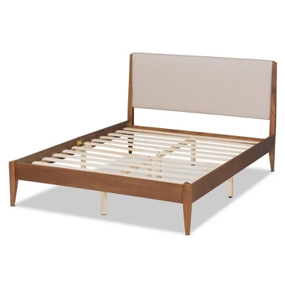 Lenora Wood Platform Bed - Baxton Studio - Image 2