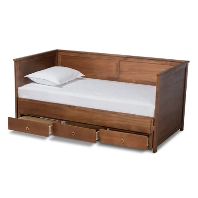 Twin To King Thomas Expandable Daybed With Storage Drawers - Baxton Studio