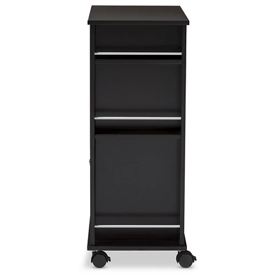Ontario Modern & Contemporary Dark Brown Wood Modern Dry Bar & Wine Cabinet - Baxton Studio - Image 3