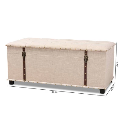 Kyra Fabric Upholstered Storage Trunk Ottoman - Baxton Studio - Image 10