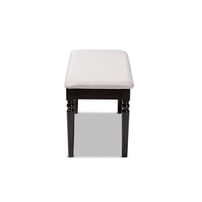 Giovanni Fabric Upholstered And Wood Dining Bench - Baxton Studio - Image 2