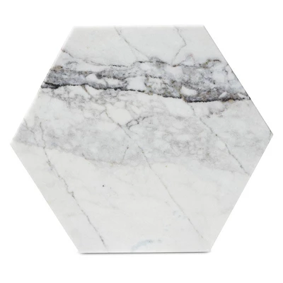Kalena Metal End Table With Marble Tabletop Gold - Baxton Studio - Image 3