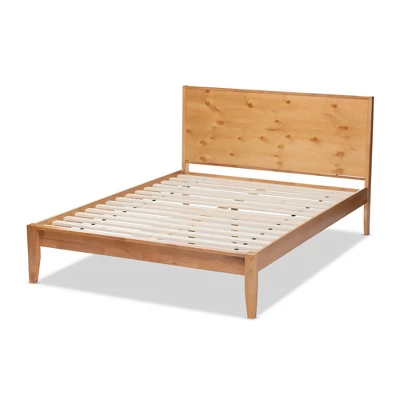 Marana Wood Platform Bed Brown - Baxton Studio - Image 3