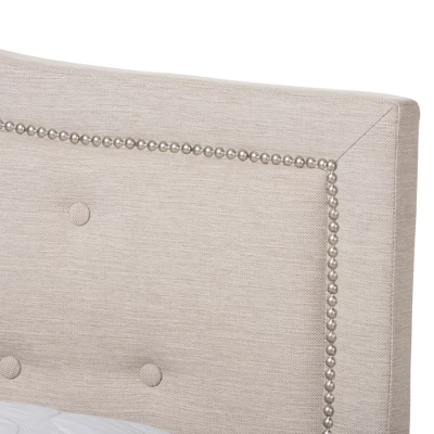 Emerson Modern And Contemporary Fabric Upholstered Bed - Baxton Studio - Image 3