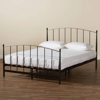 Queen Lana Metal Platform Bed Black - Baxton Studio - Image 5