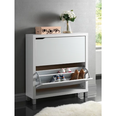 Simms Modern Shoe Cabinet - Baxton Studio - Image 3