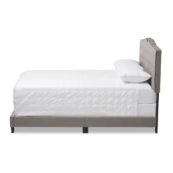 Vivienne Modern And Contemporary Fabric Upholstered Bed Light Gray - Baxton Studio