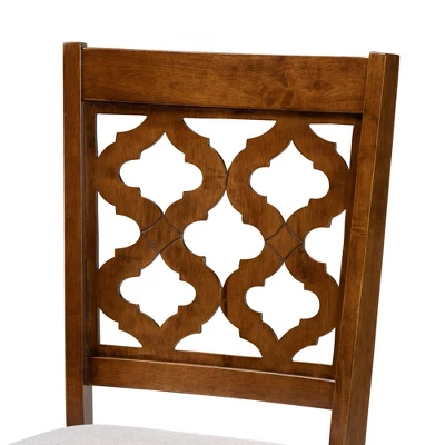 5pc Ramiro Wood Dining Set Gray/Walnut/Brown - Baxton Studio - Image 4