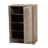 Langston Weathered Wood 2 Door Shoe Cabinet Oak - Baxton Studio