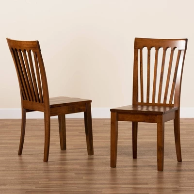 2pc Minette Wood Dining Chair Set - Baxton Studio - Image 6