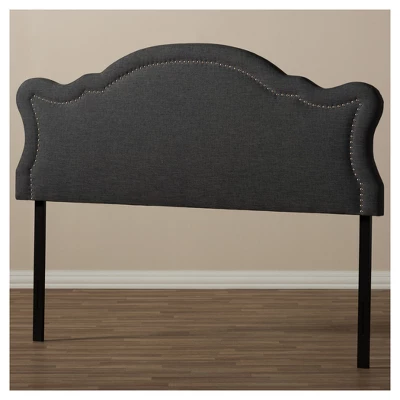 Queen Avery Modern And Contemporary Fabric Headboard Dark Gray - Baxton Studio - Image 3