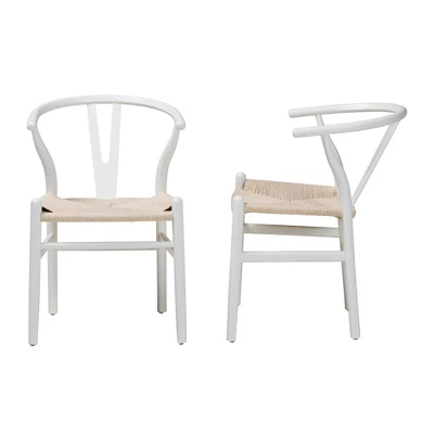 2pc Paxton Wood Dining Chair Set - Baxton Studio - Image 9