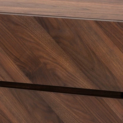 Hartman Wood Shoe Cabinet Walnut Brown - Baxton Studio - Image 10