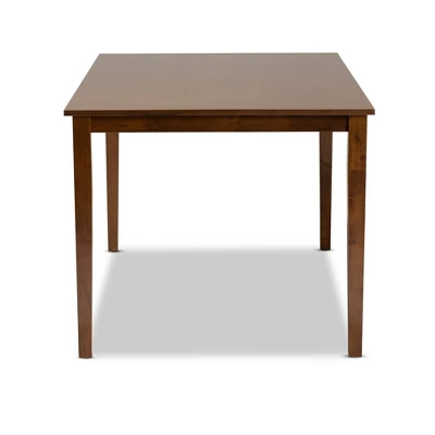 Eveline Rectangular Wood Dining Table Walnut Brown - Baxton Studio - Image 2
