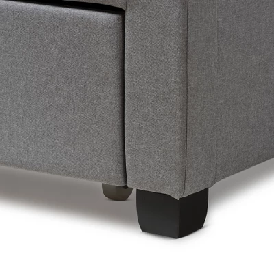 Aubrianne Modern And Contemporary Fabric Upholstered Storage Bed Gray - Baxton Studio - Image 11
