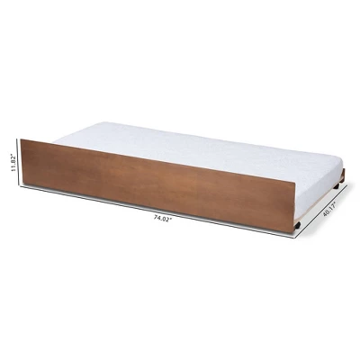 Twin Toveli Trundle Bed Ash Walnut - Baxton Studio - Image 5