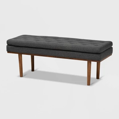 Arne Walnut Finished Bench - Baxton Studio - Image 8