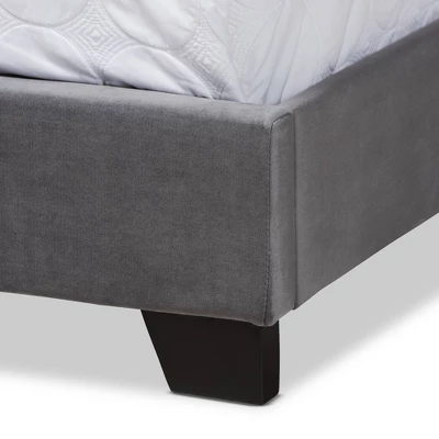Samantha Velvet Upholstered Button Tufted Bed - Baxton Studio - Image 4