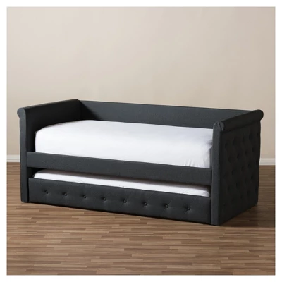 Twin Alena Modern And Contemporary Fabric Daybed With Trundle - Baxton Studio - Image 3