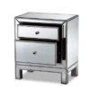 Fadri 2 Drawers Mirrored Nightstand - Baxton Studio